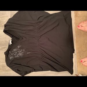 Fancy black shirt. With flowy short sleeves